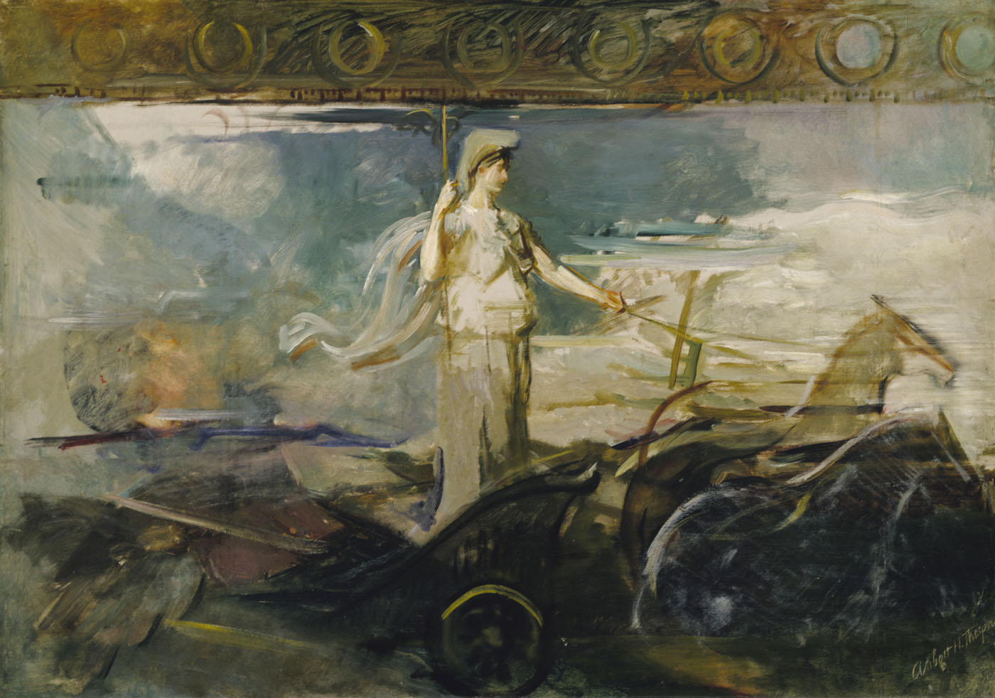 Minerva in a Chariot by Abbott Handerson Thayer