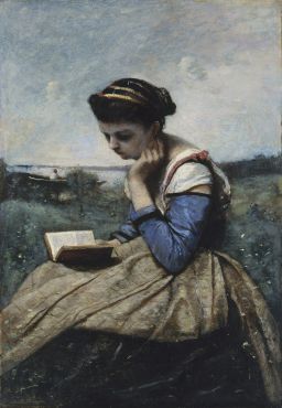 Femme lisant - Une liseuse