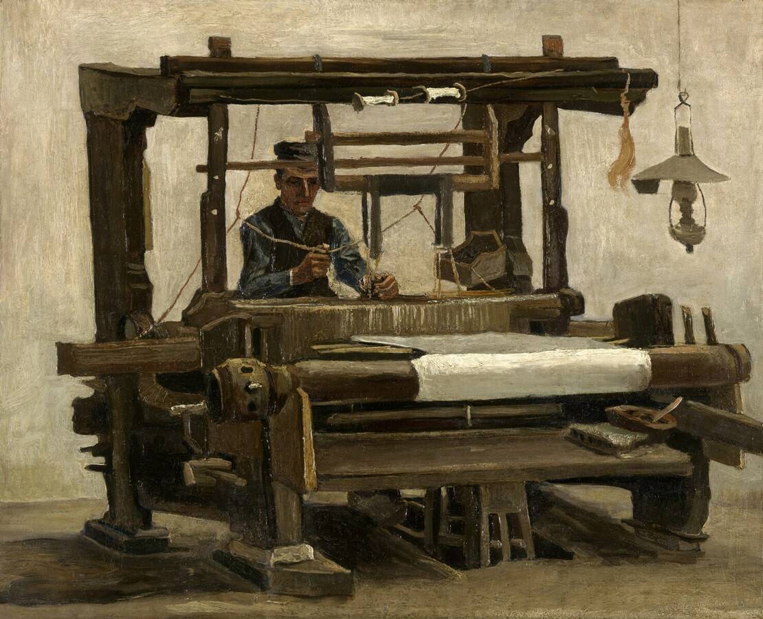 Weaver at the loom by Vincent Van Gogh
