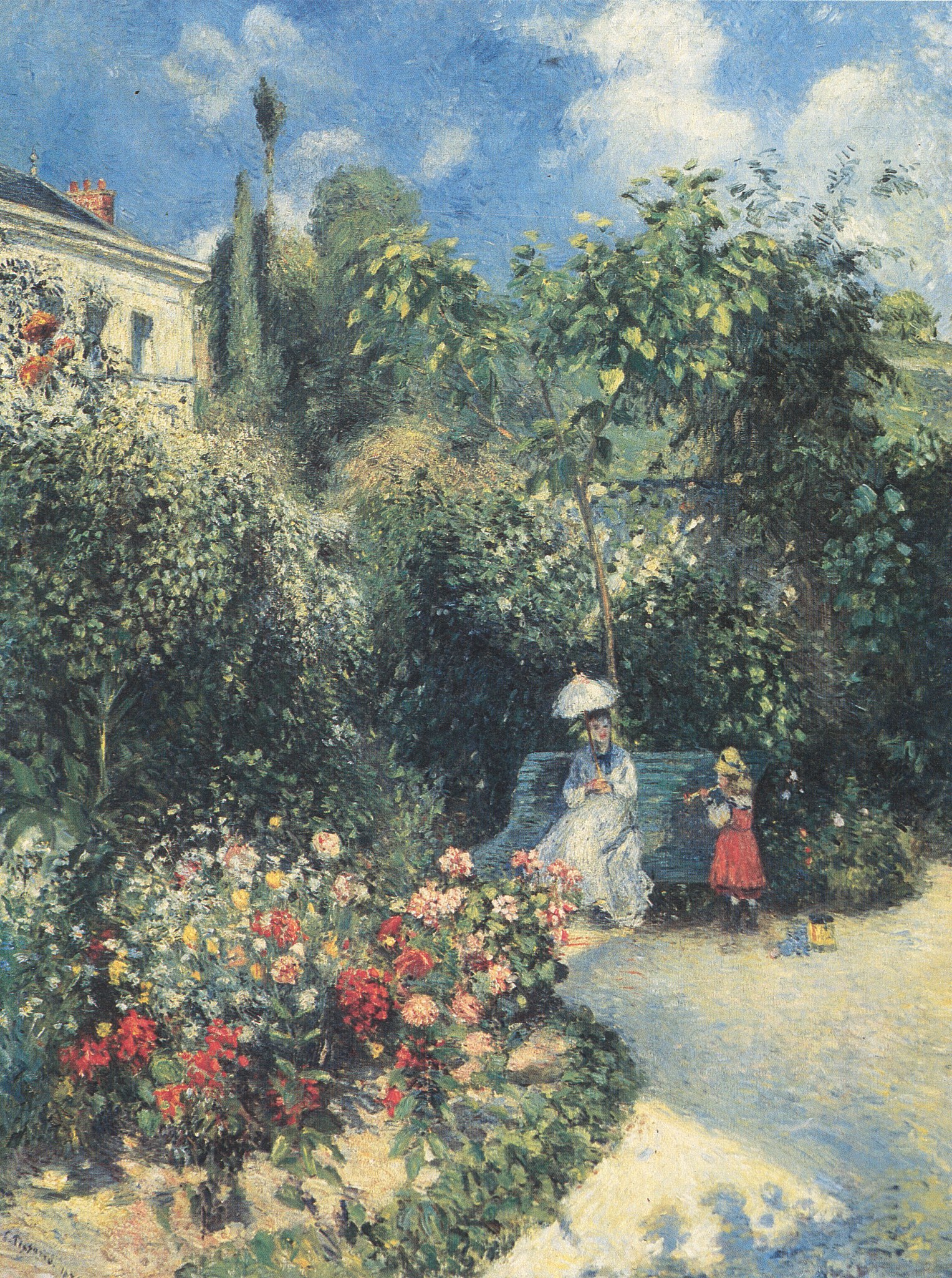 In the Garden of Les Mathurins at Pontoise by Camille Pissarro