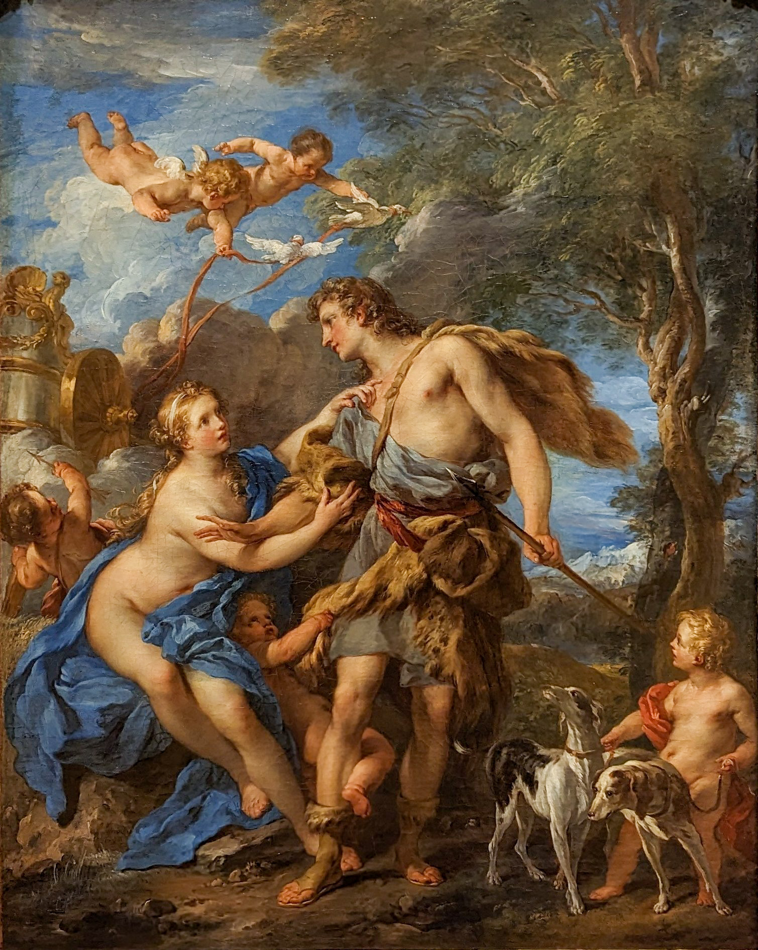 Les Adieux Venus et Adonis by François Lemoyne