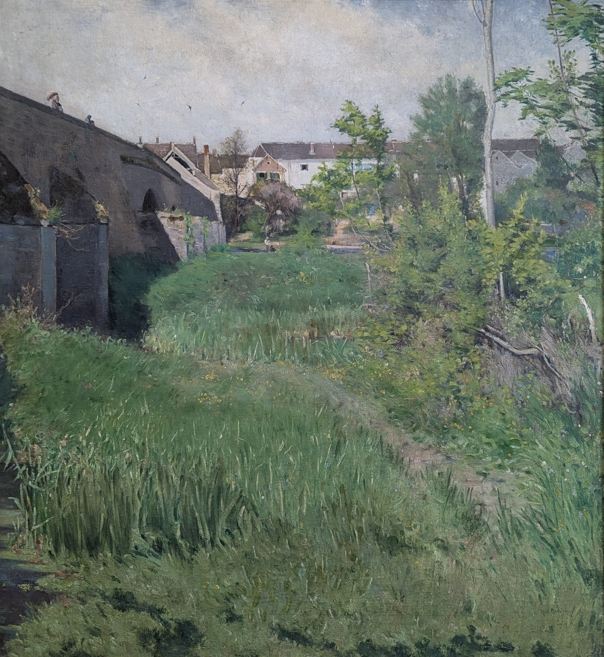 Gamla bron i Grez by Karl Nordström