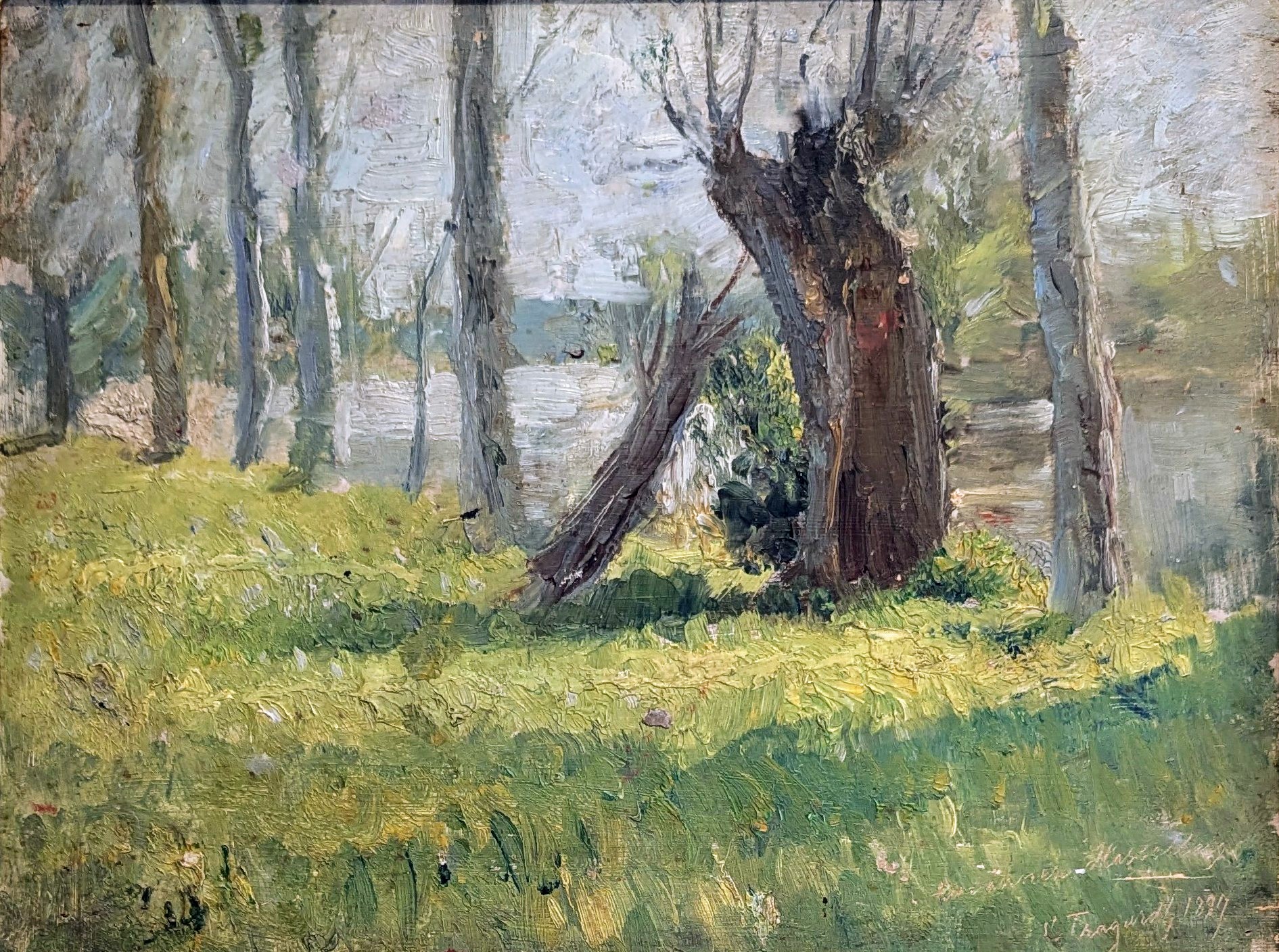 Motiv från Grez by Carl Trägårdh