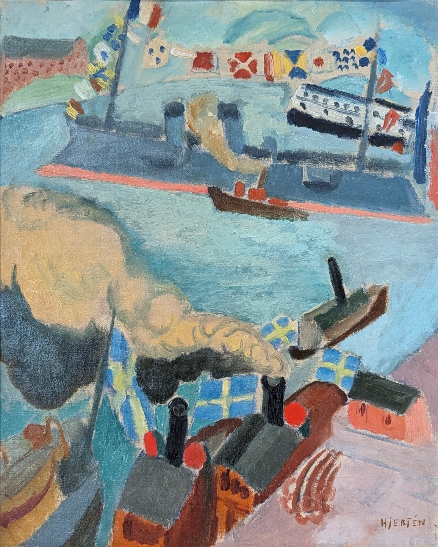 Flaggparaden by Sigrid Hjertén