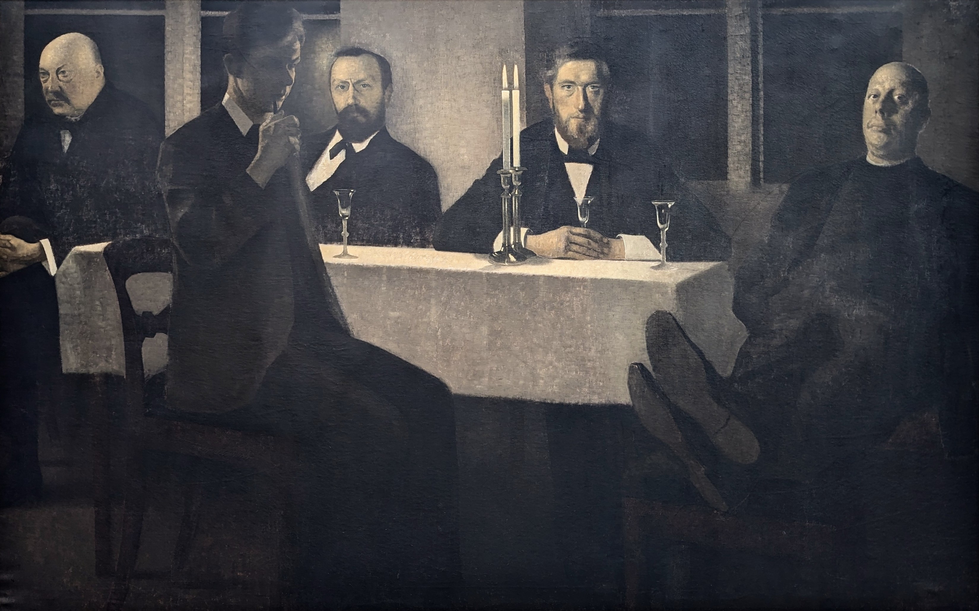 Fem portrætter by Vilhelm Hammershøi