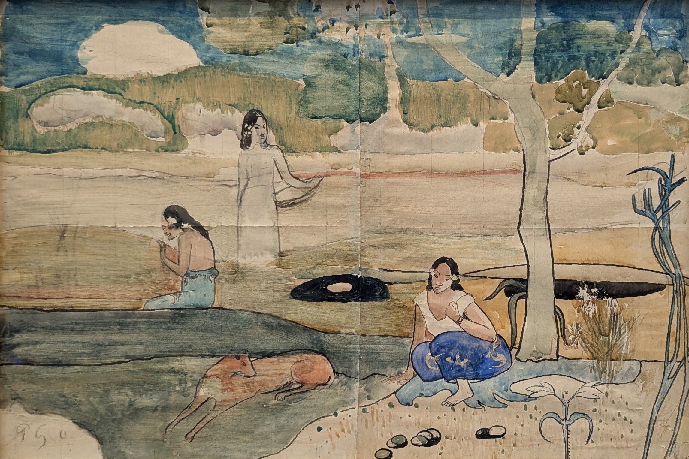 Study from Tahiti by Paul Gauguin