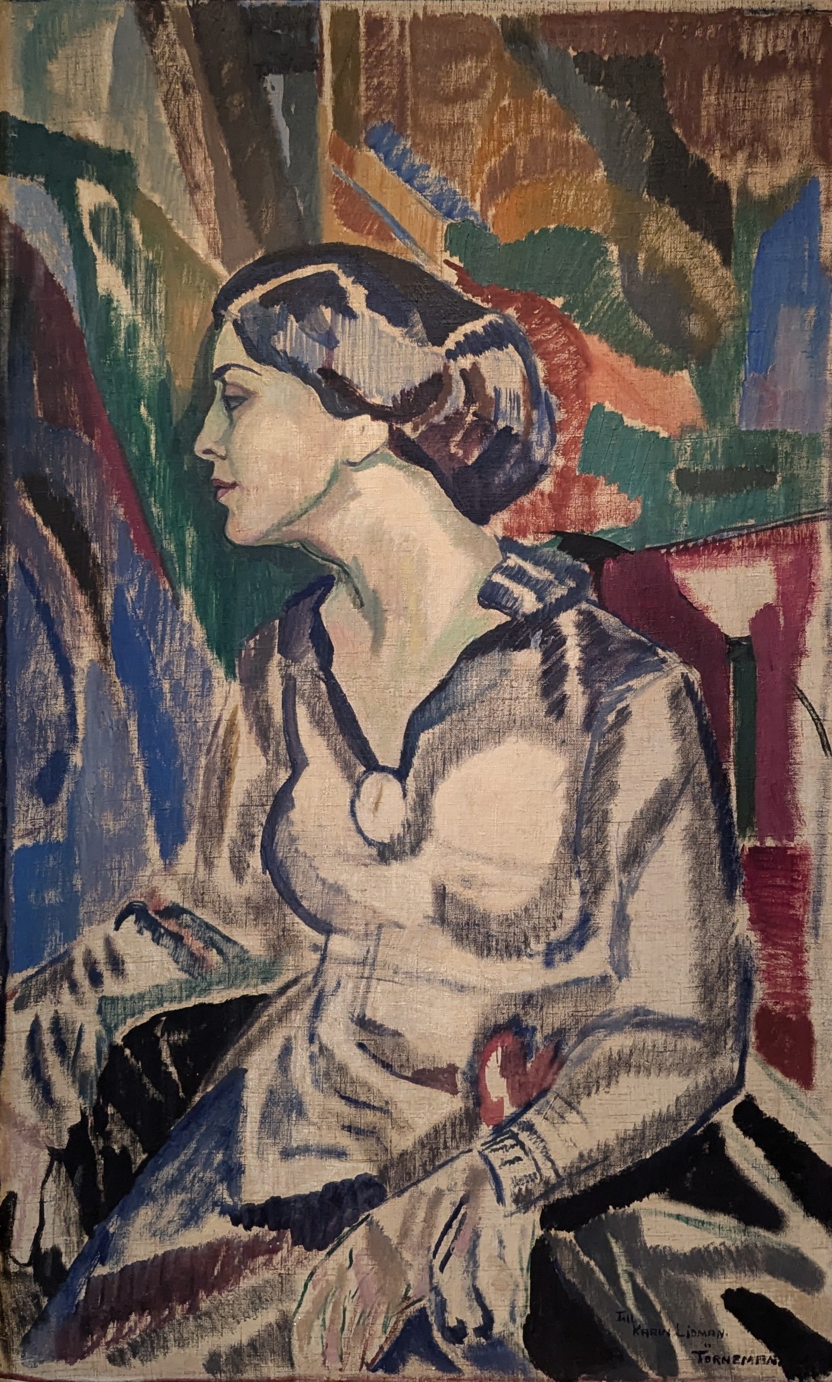 Förstudie till Porträtt av Carin Östberg by Axel Törneman