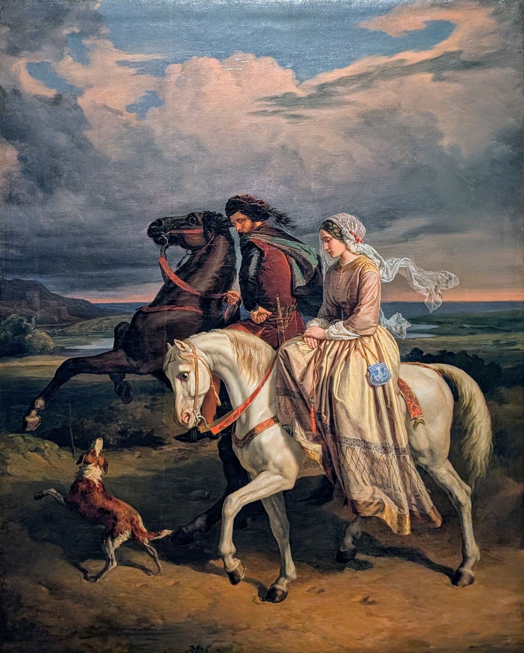 Pia de' Tolomei condotta in Maremma by Pompeo Marino Molmenti