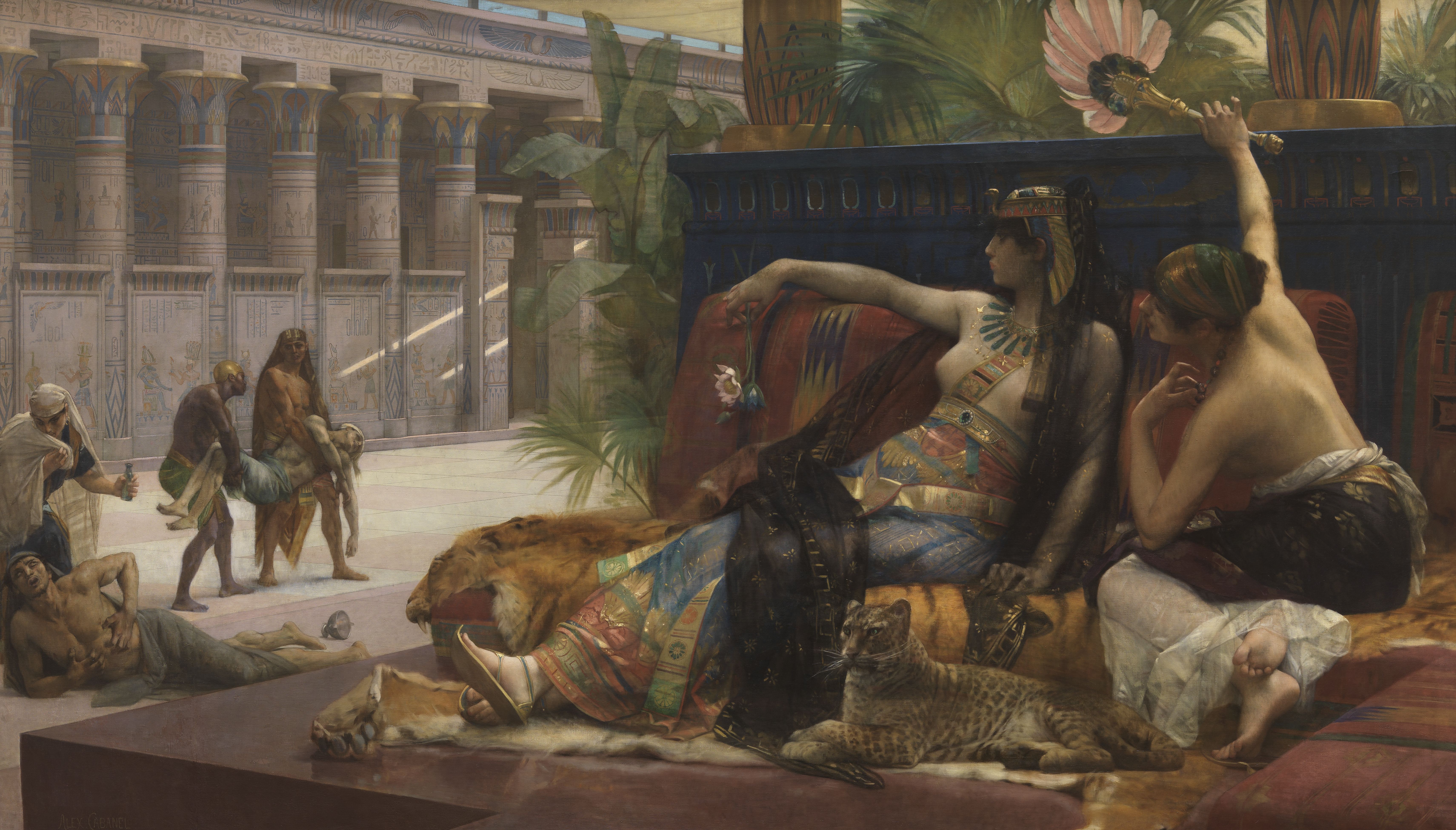 Cleopatra testing poisons on condemned prisoners by Alexandre Cabanel