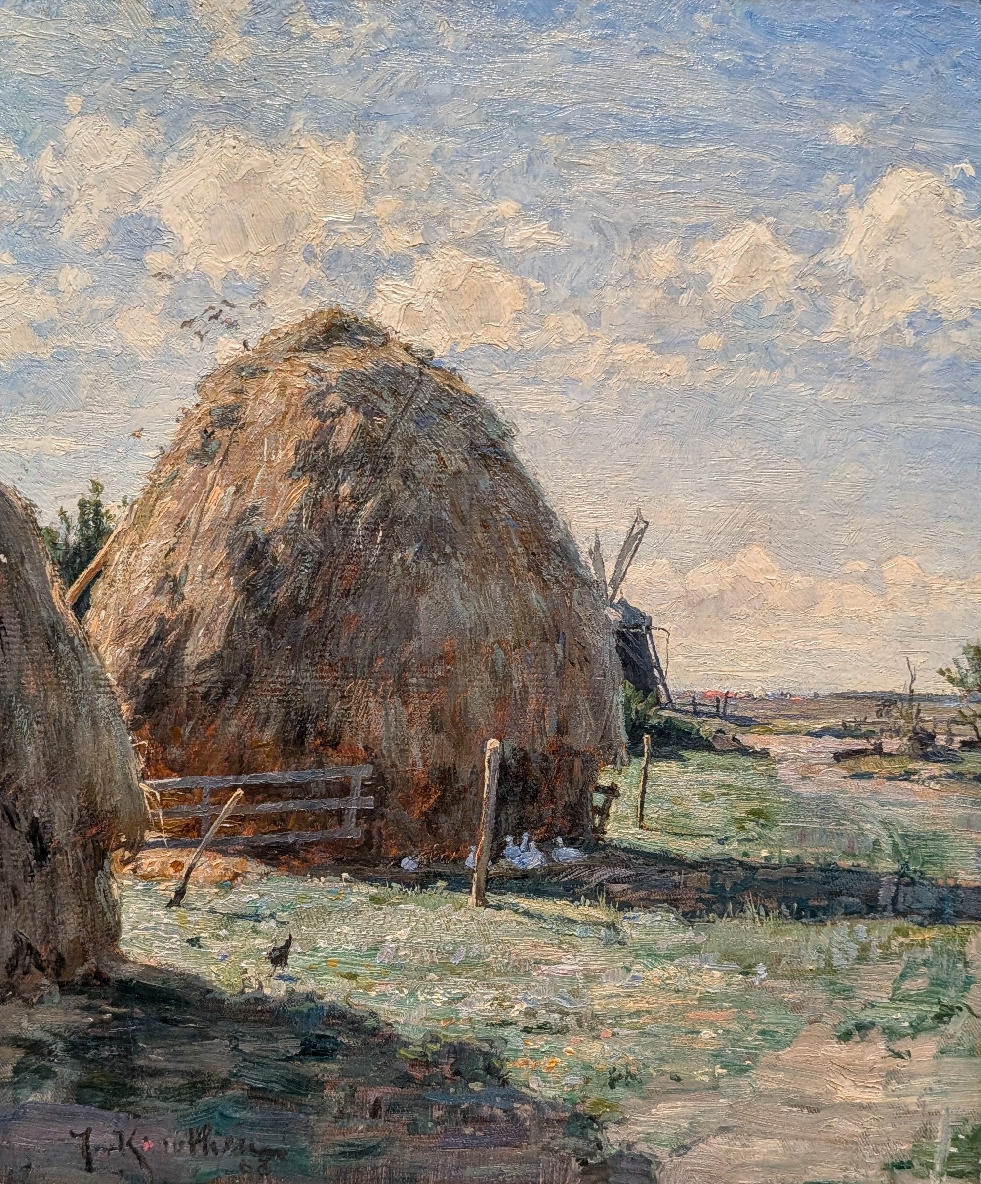 Halmstacken (Motiv från Skagen) by Johan Krouthén