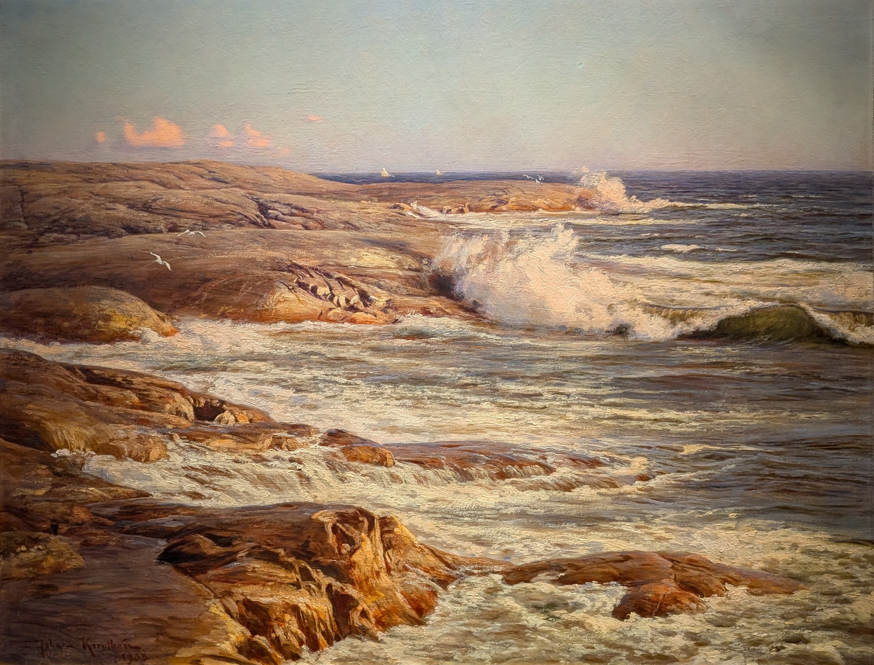 Tåudden, Marstrand i kvällssol by Johan Krouthén