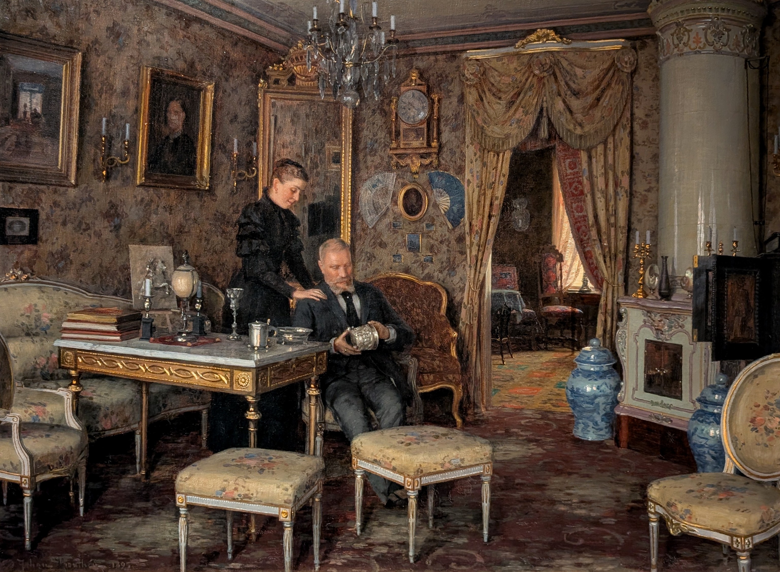 Guldsmeden Sam Pettersson och hans hustru Hilma Carlsson by Johan Krouthén