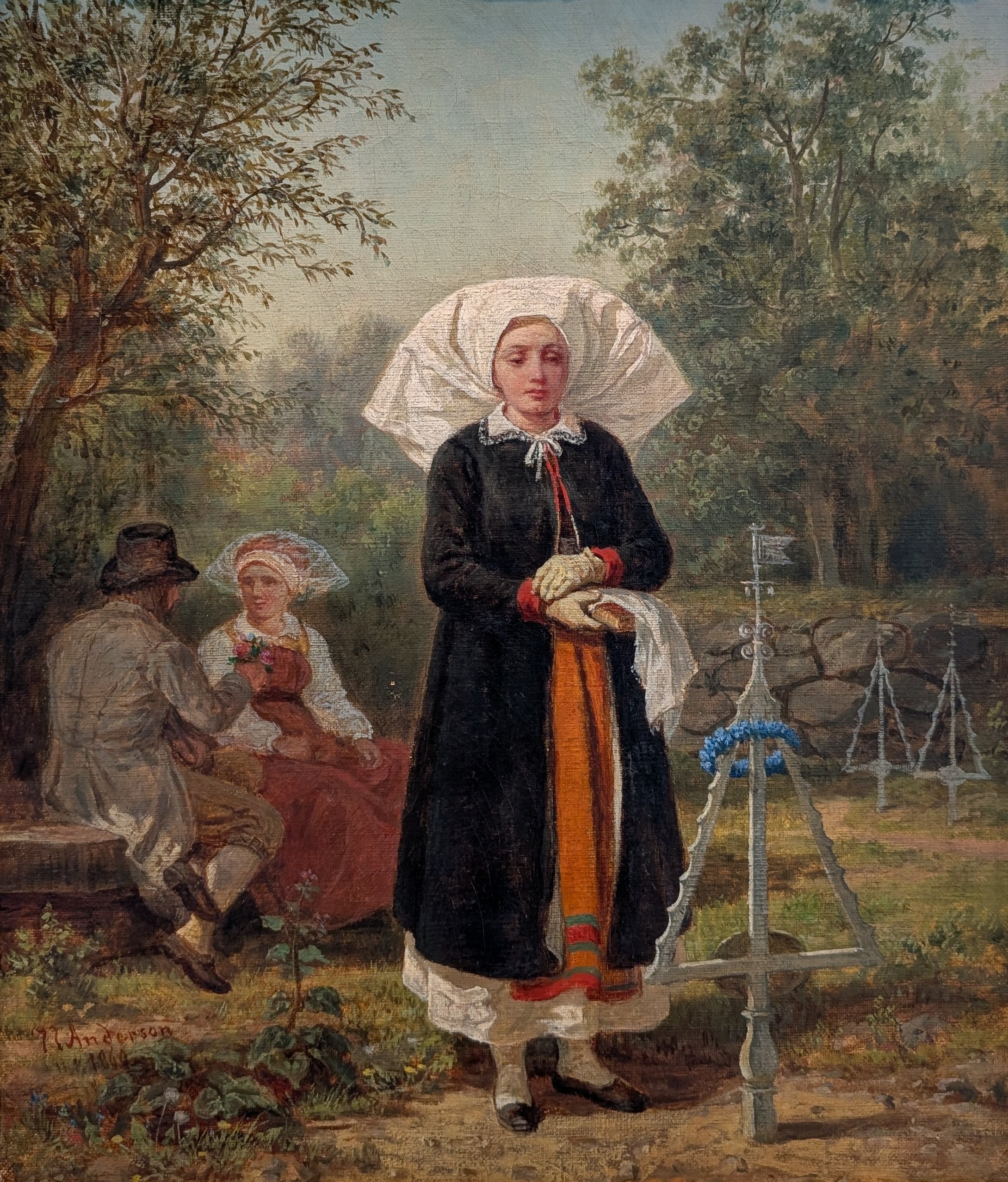 På kyrkogården by Nils Andersson