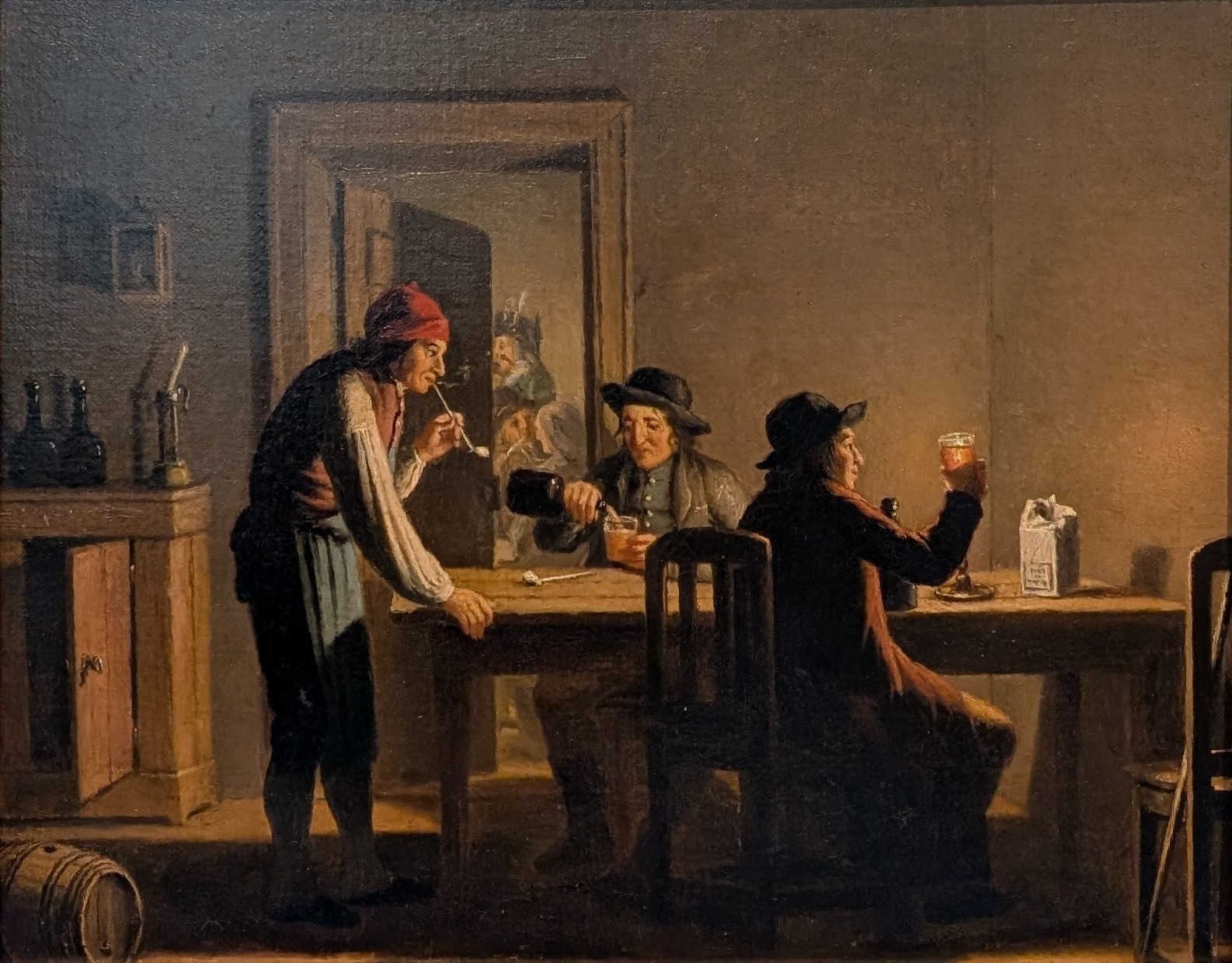 Krog med tre figurer by Pehr Hilleström