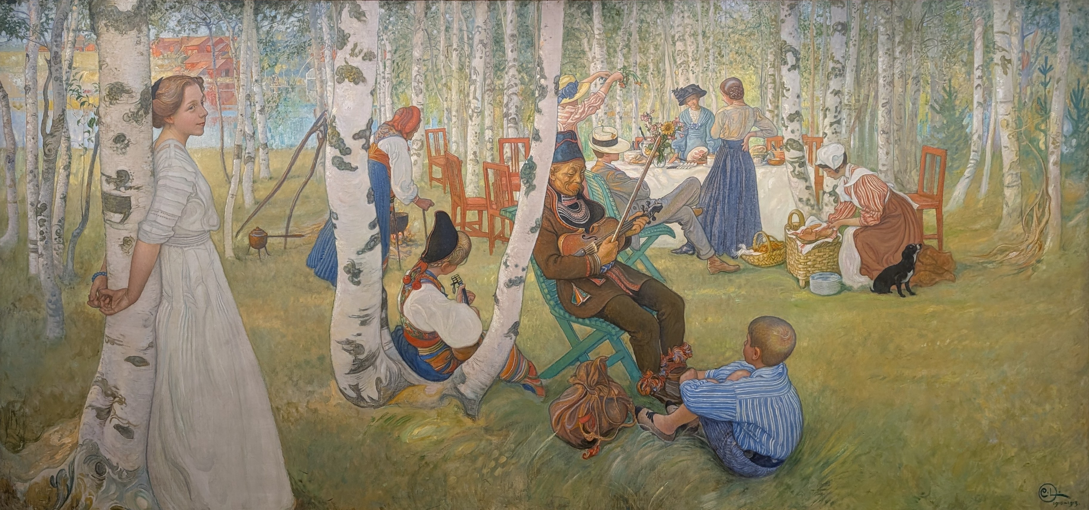 Frukost i det gröna by Carl Larsson