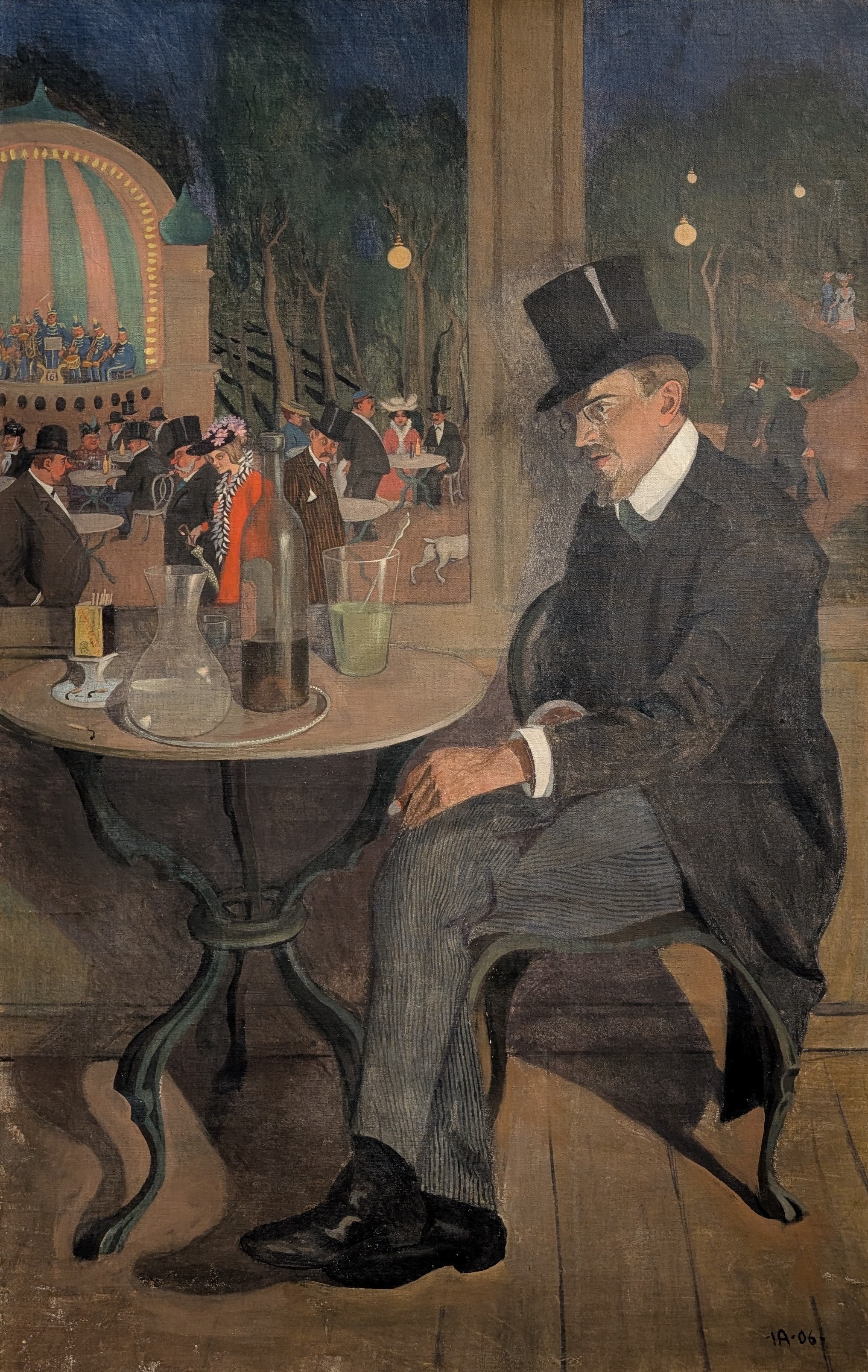 Konstnären Birger Palme på Norrköpingsutställningen by Ivar Arosenius