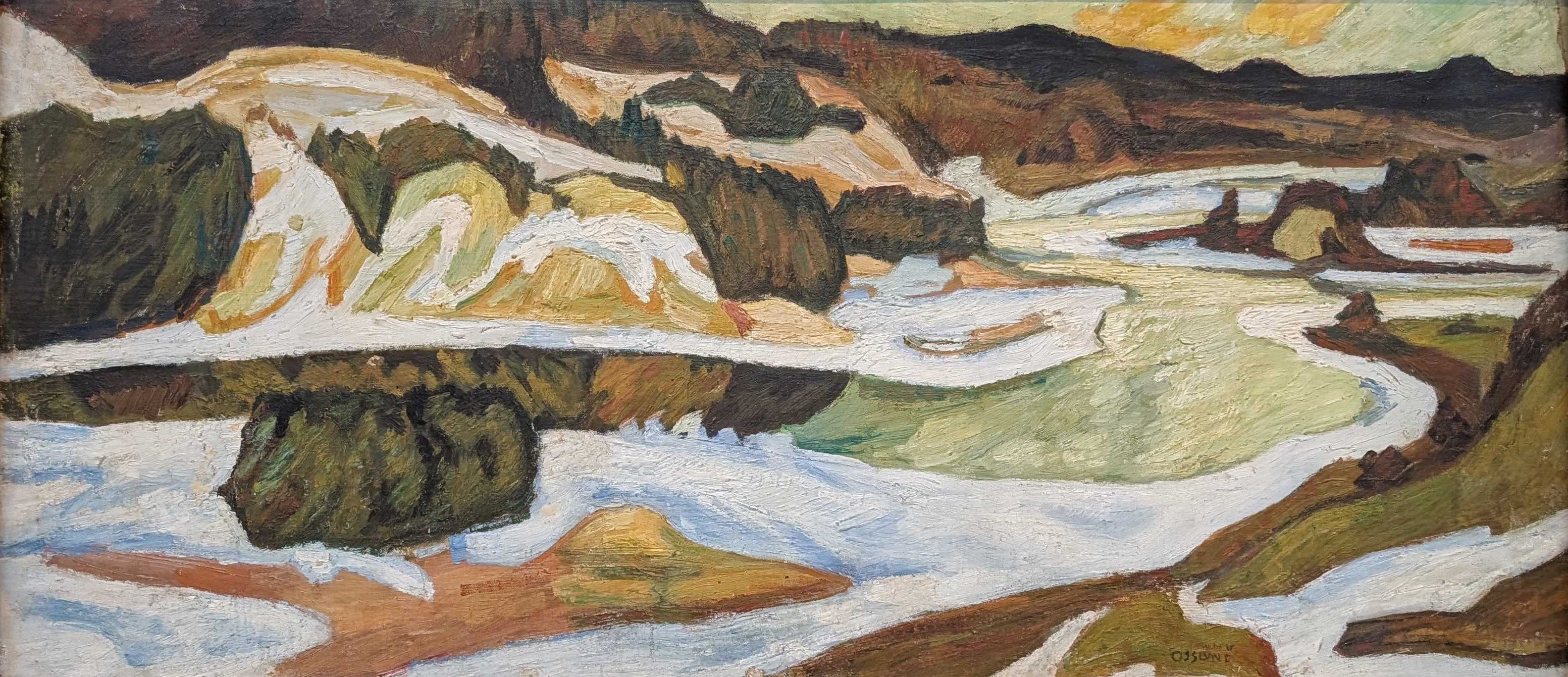 Islossning i Ångermanälven by Helmer Osslund