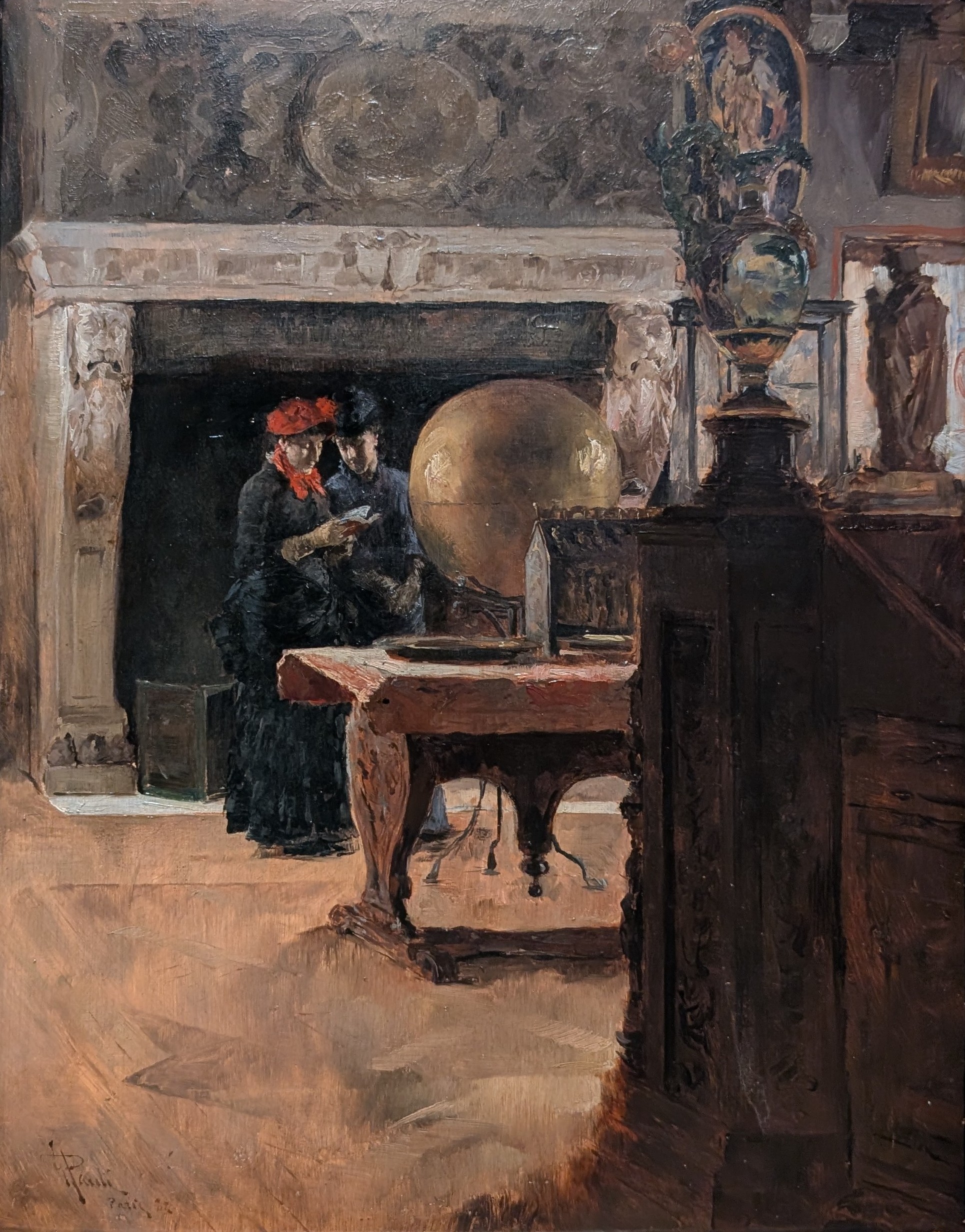 Interiör från Salle de la Ferronnerie de l'Hôtel de Cluny by Georg Pauli