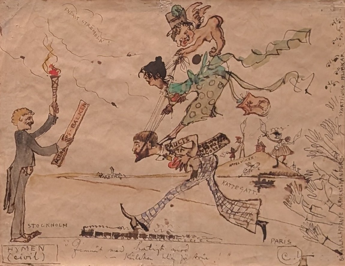 Kamraternas bröllopshyllning by Carl Larsson