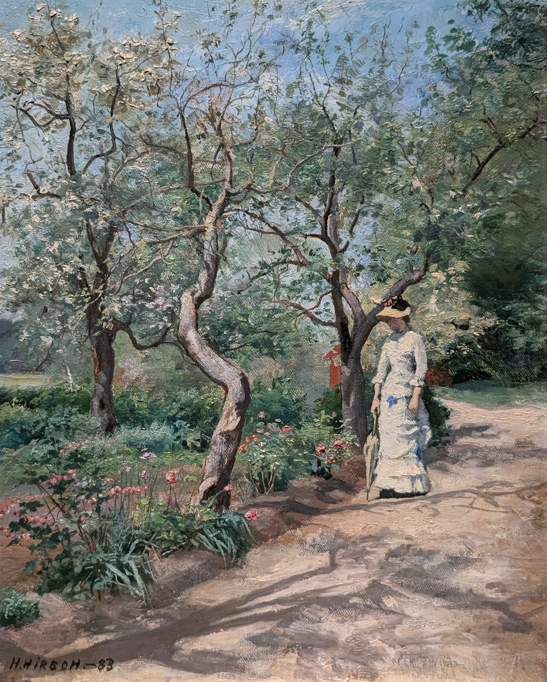 Kvinna i en trädgård by Hanna Hirsch Pauli