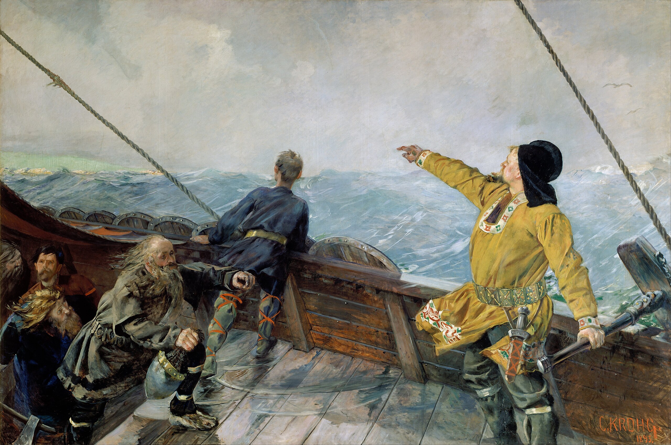 Leiv Eiriksson Discovering America, Christian Krohg