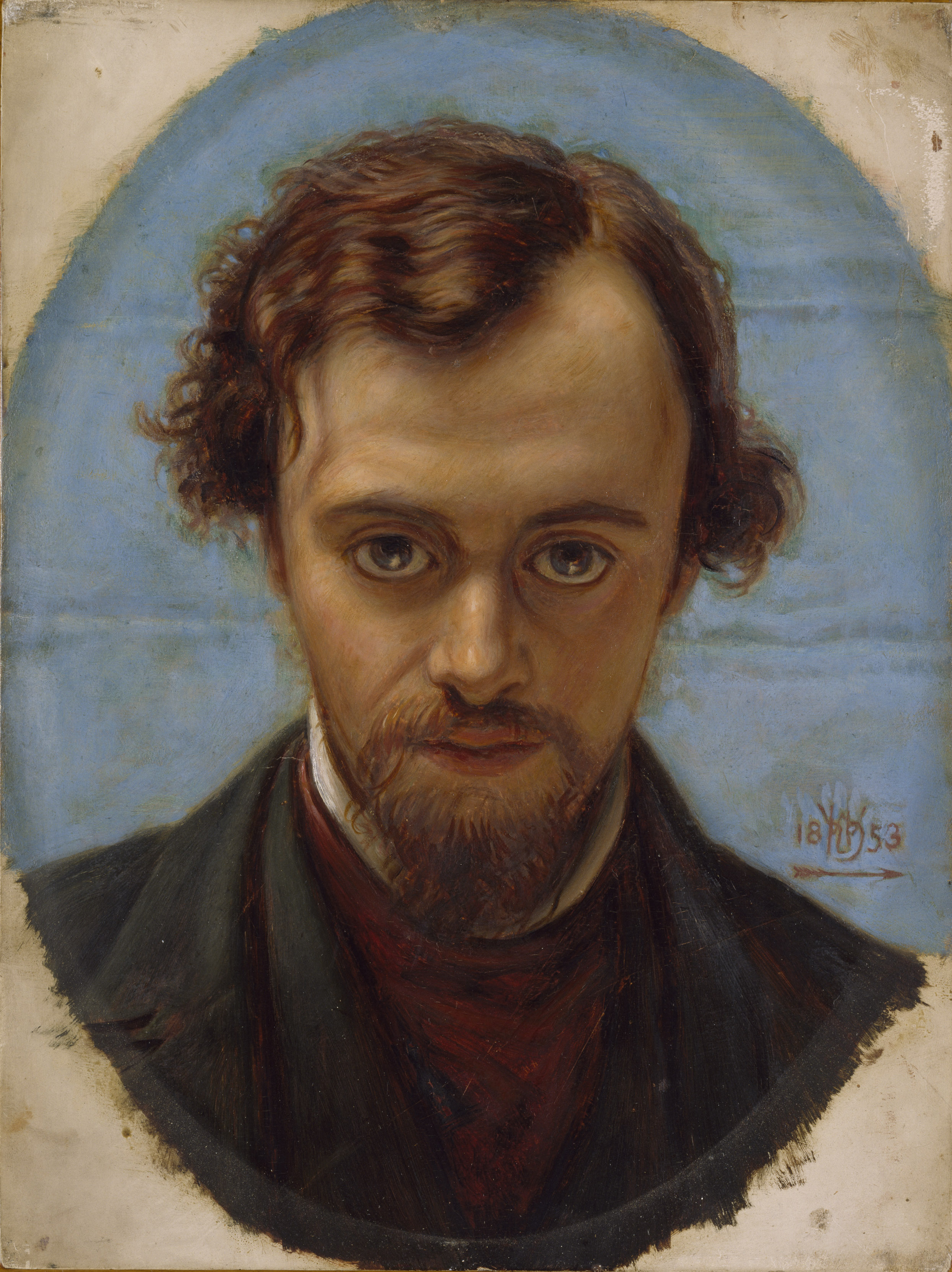 Portrait of Dante Gabriel Rossetti at 22 years of Age by William Holman Hunt