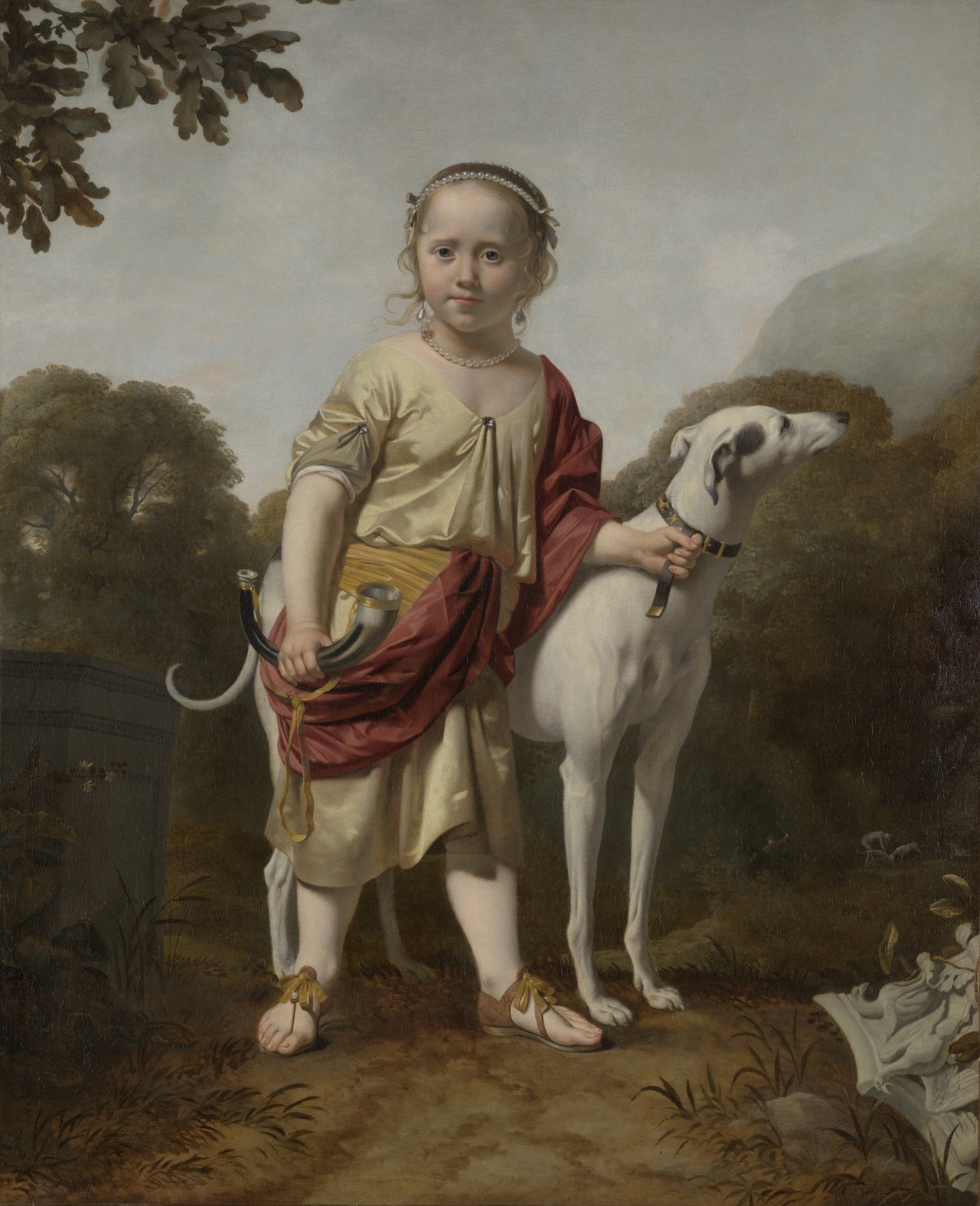 Portrait of a girl as a Huntress, Caesar van Everdingen