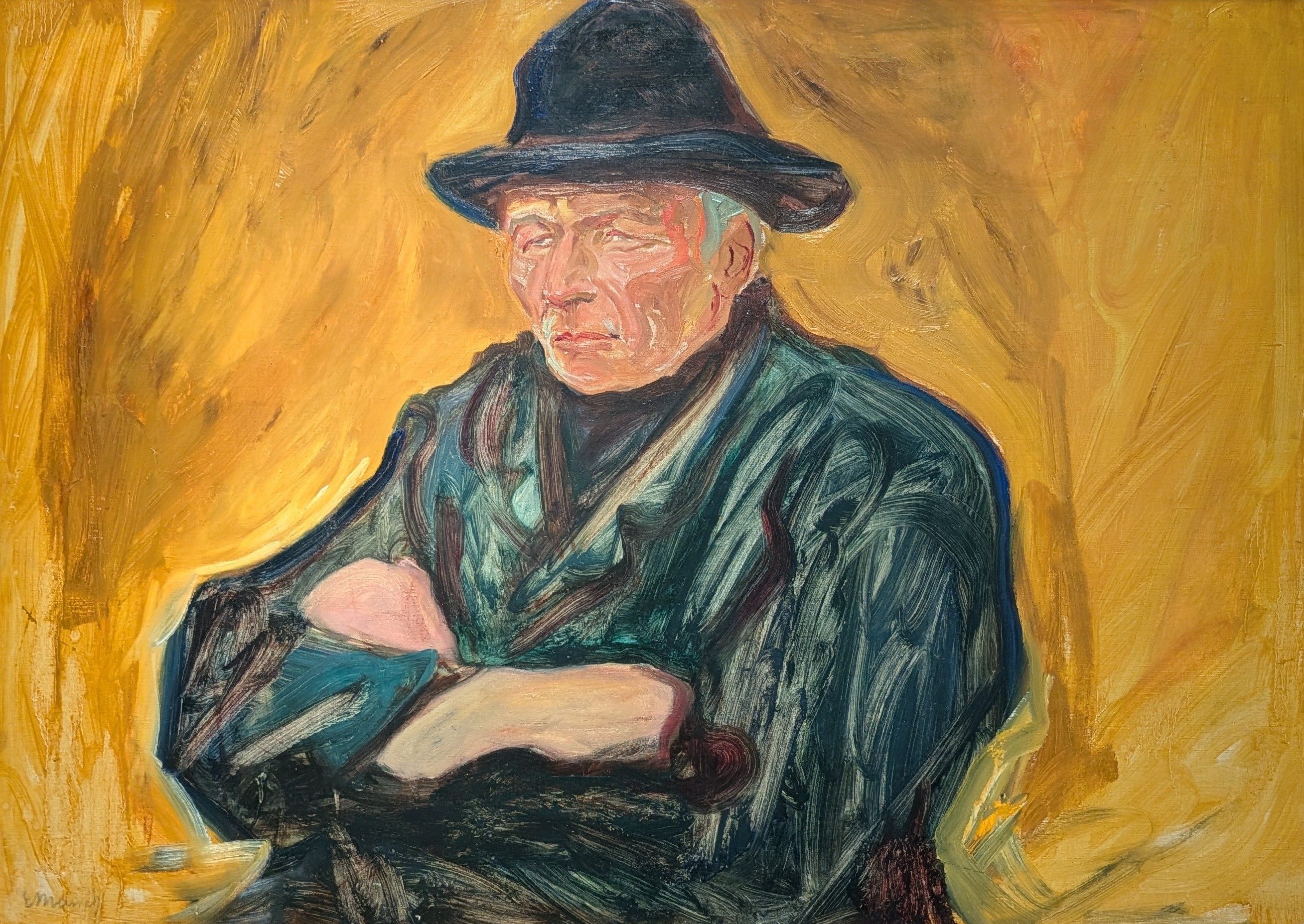 En gammel mann by Edvard Munch