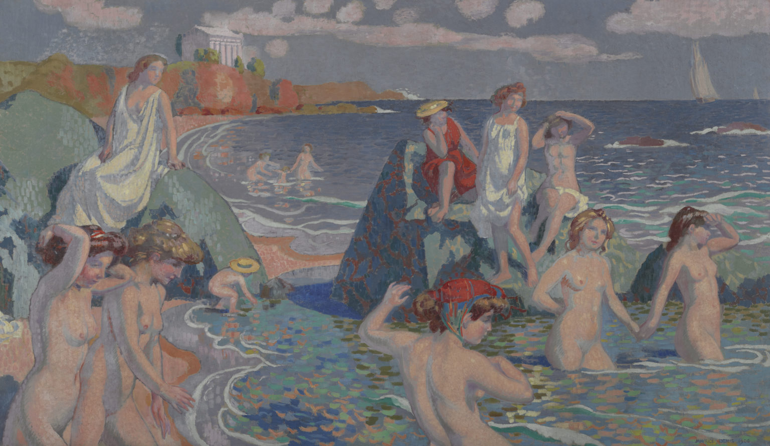 Baigneuses ou Plage au Petit Pemple, Maurice Denis