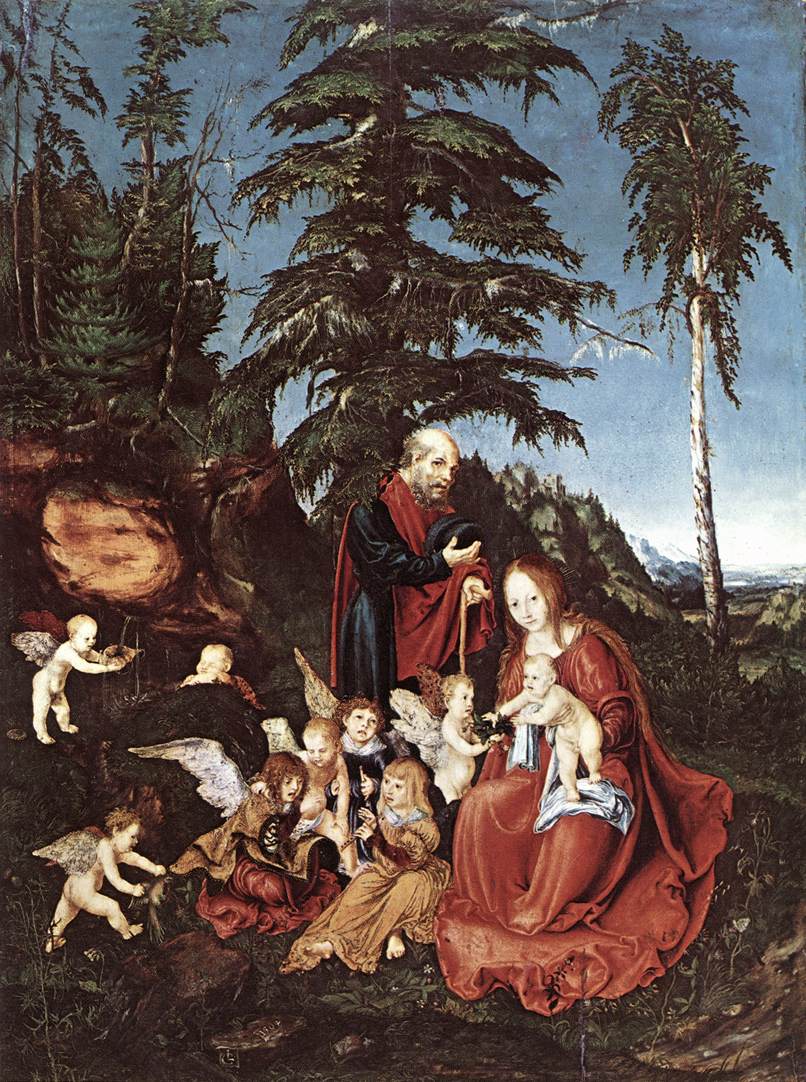 Ruhe auf der Flucht nach Ägypten by Lucas Cranach the Elder