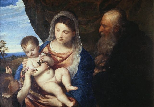 Madonna of the Roses by Titian