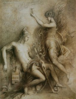 Hesiod and the Muse by Gustave Moreau