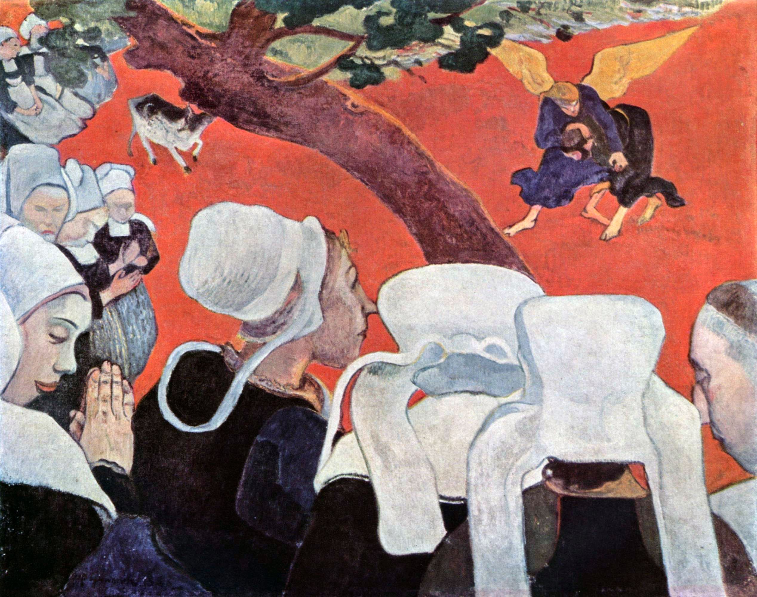 The Vision After The Sermon (jacob Wrestling With The Angel) by Paul Gauguin