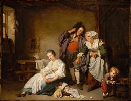 Les Œufs cassés by Jean-Baptiste Greuze