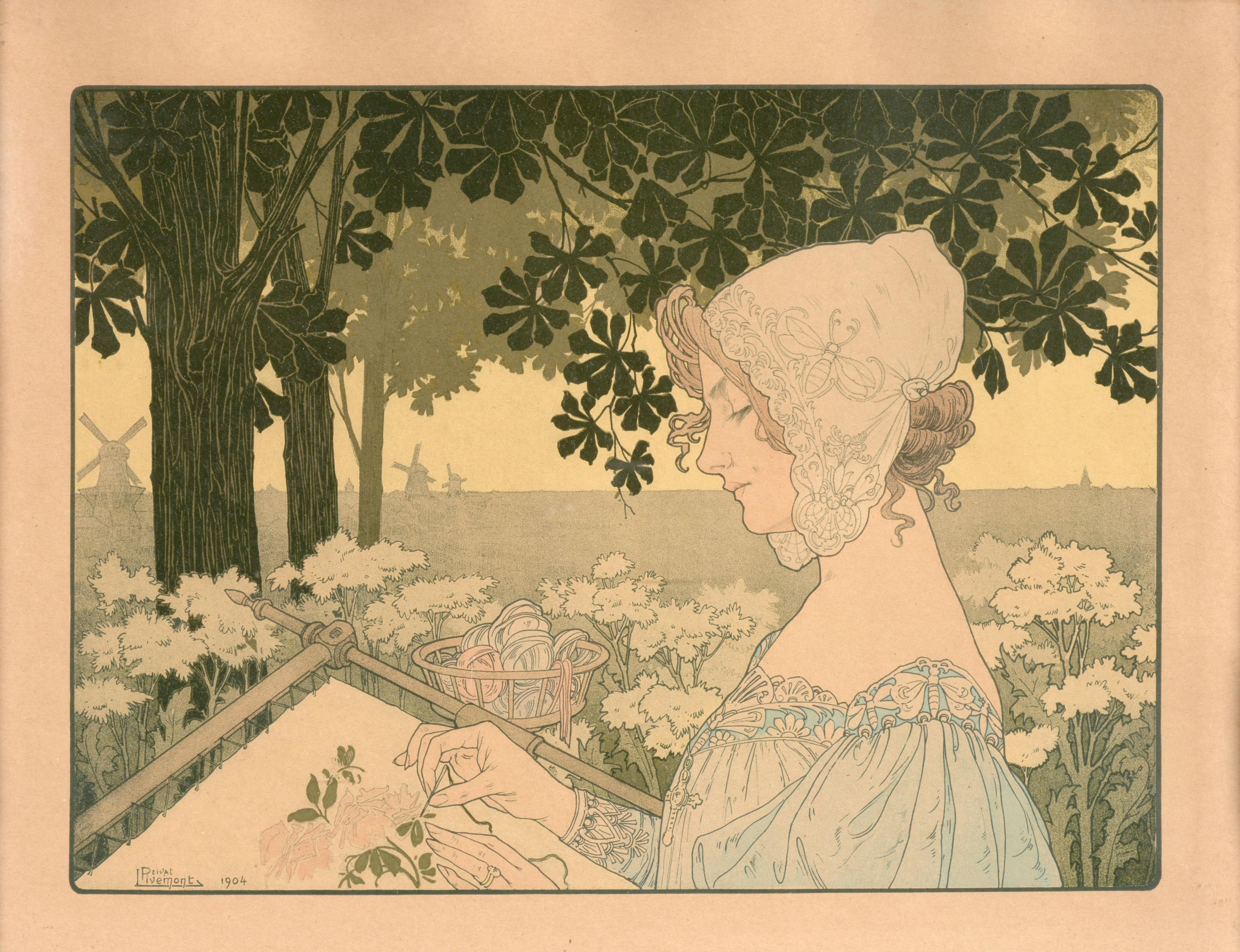 La Brodeuse by Henri Privat-Livemont