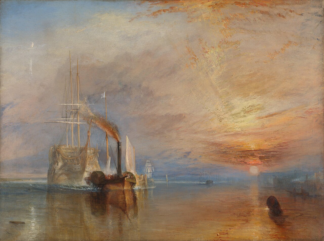 The Fighting Temeraire tugged to her last berth to be broken up by J. M. W. Turner