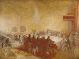 George IV at the Provost’s Banquet in the Parliament House, Edin by J. M. W. Turner