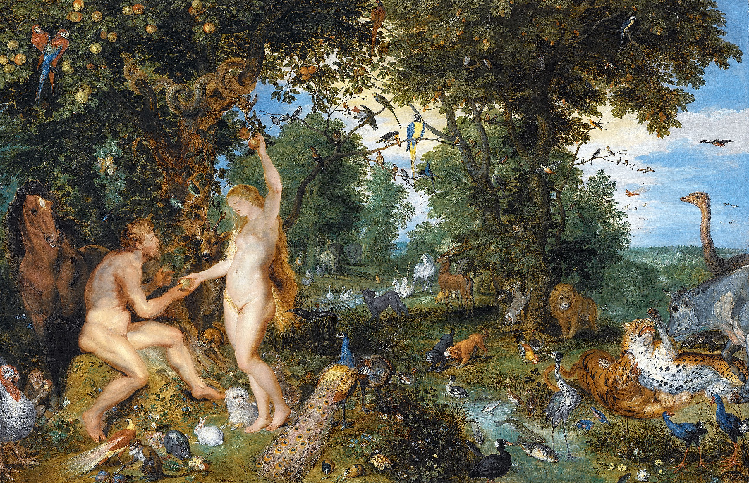 The garden of Eden with the fall of man by Peter Paul Rubens