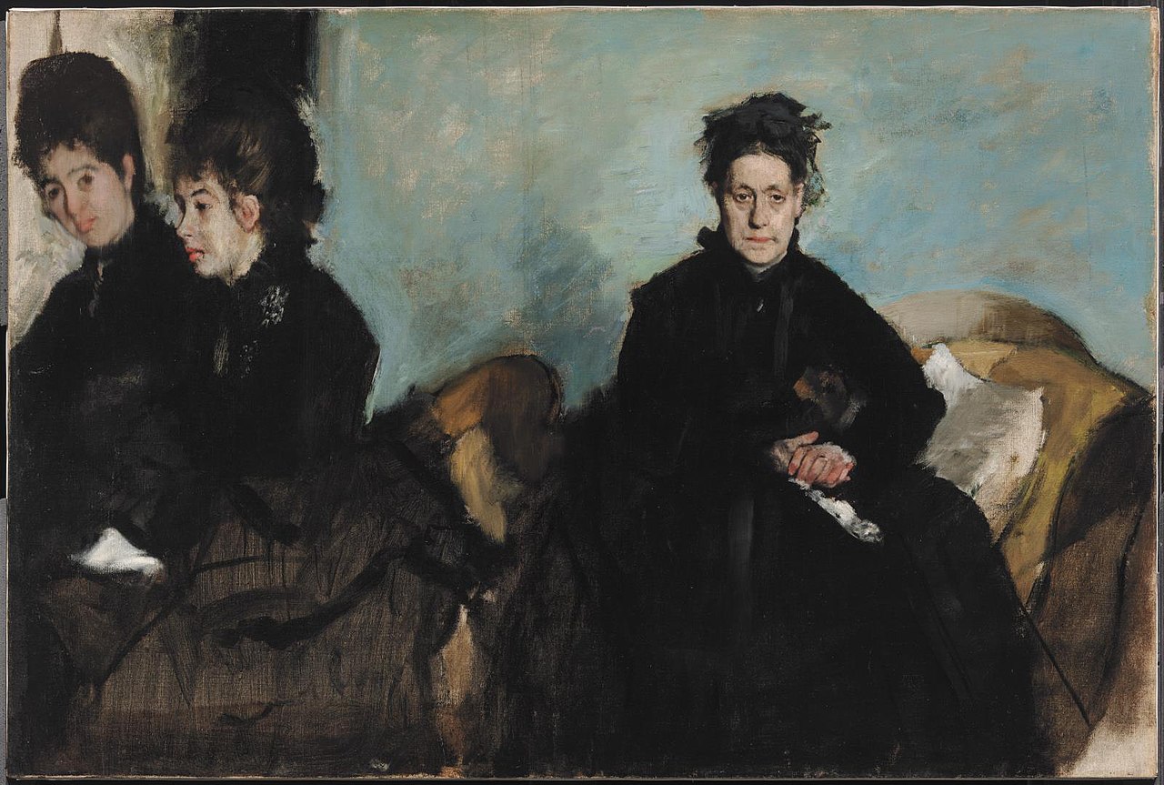 Duchessa di Montejasi with Her Daughters, Elena and Camilla by Edgar Degas