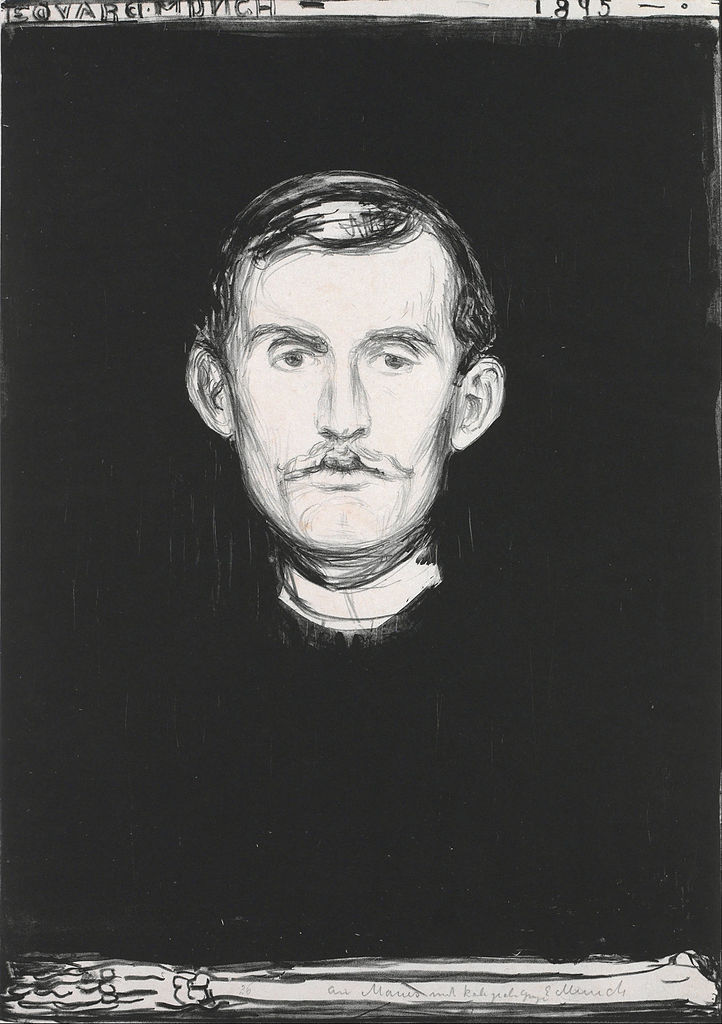 Self-Portrait with Skeleton Arm by Edvard Munch