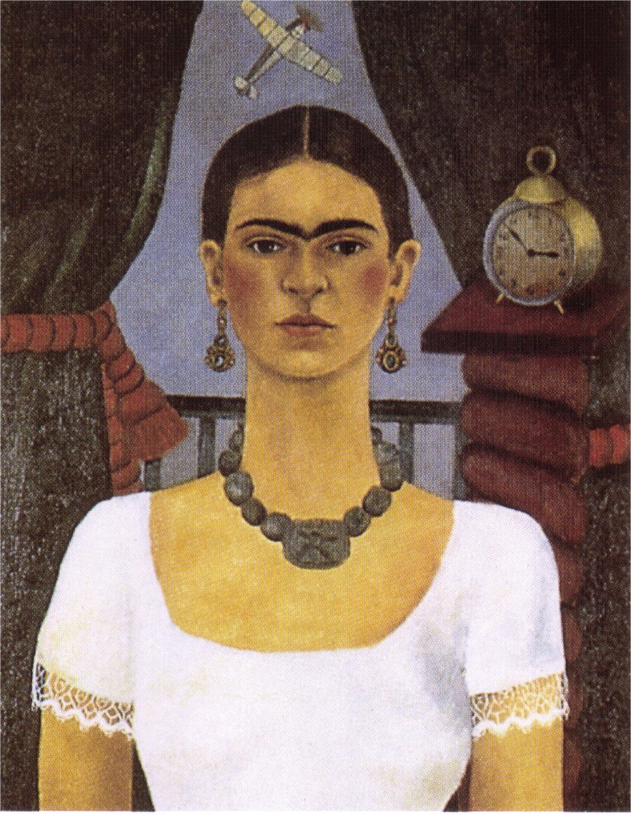 Autorretrato Tiempo Vuela by Frida Kahlo