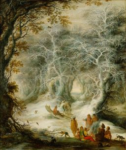 Winterlandschaft mit lagernden Zigeunern by Gijsbrecht Leytens