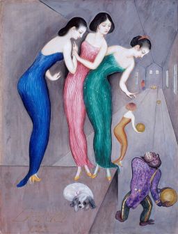 Drömmar och fantasier nr 1 (Kägelbanan) by Nils Dardel