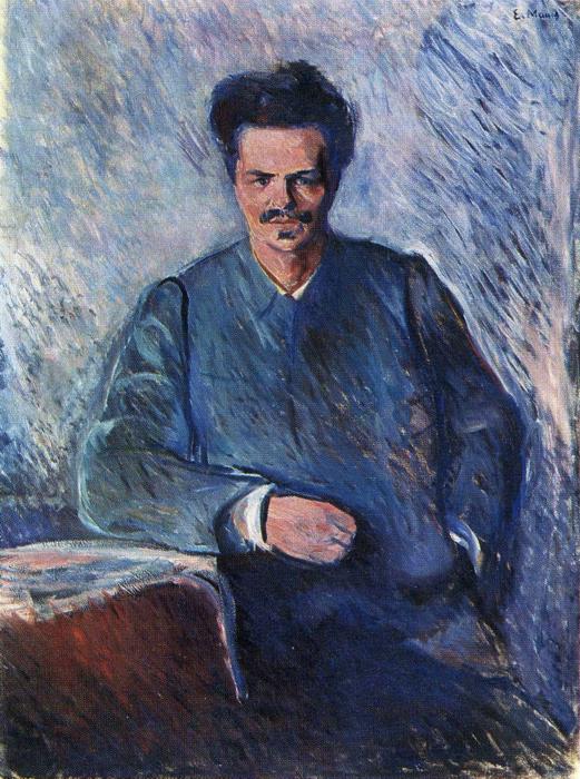 Portrait of August Strindberg by Edvard Munch