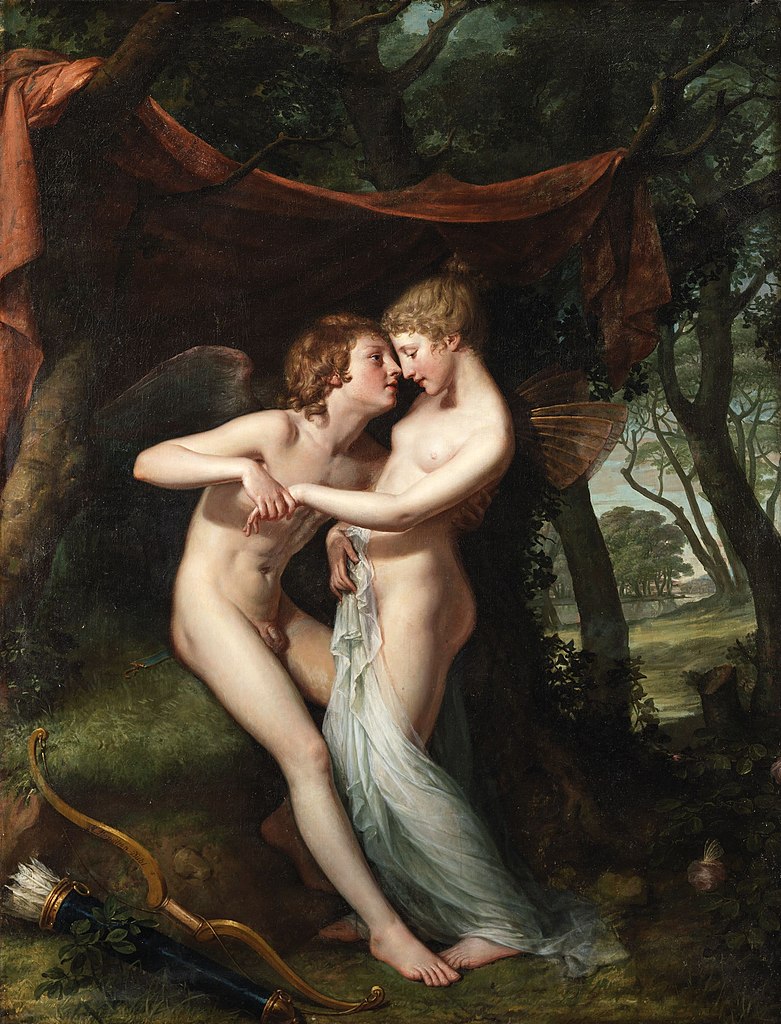 Cupid and Psyche in the nuptial bower by Hugh Douglas Hamilton