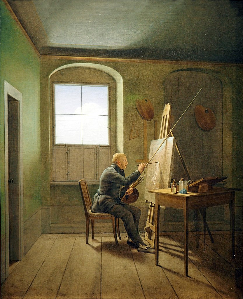 Caspar David Friedrich in seinem Atelier by Georg Friedrich Kersting