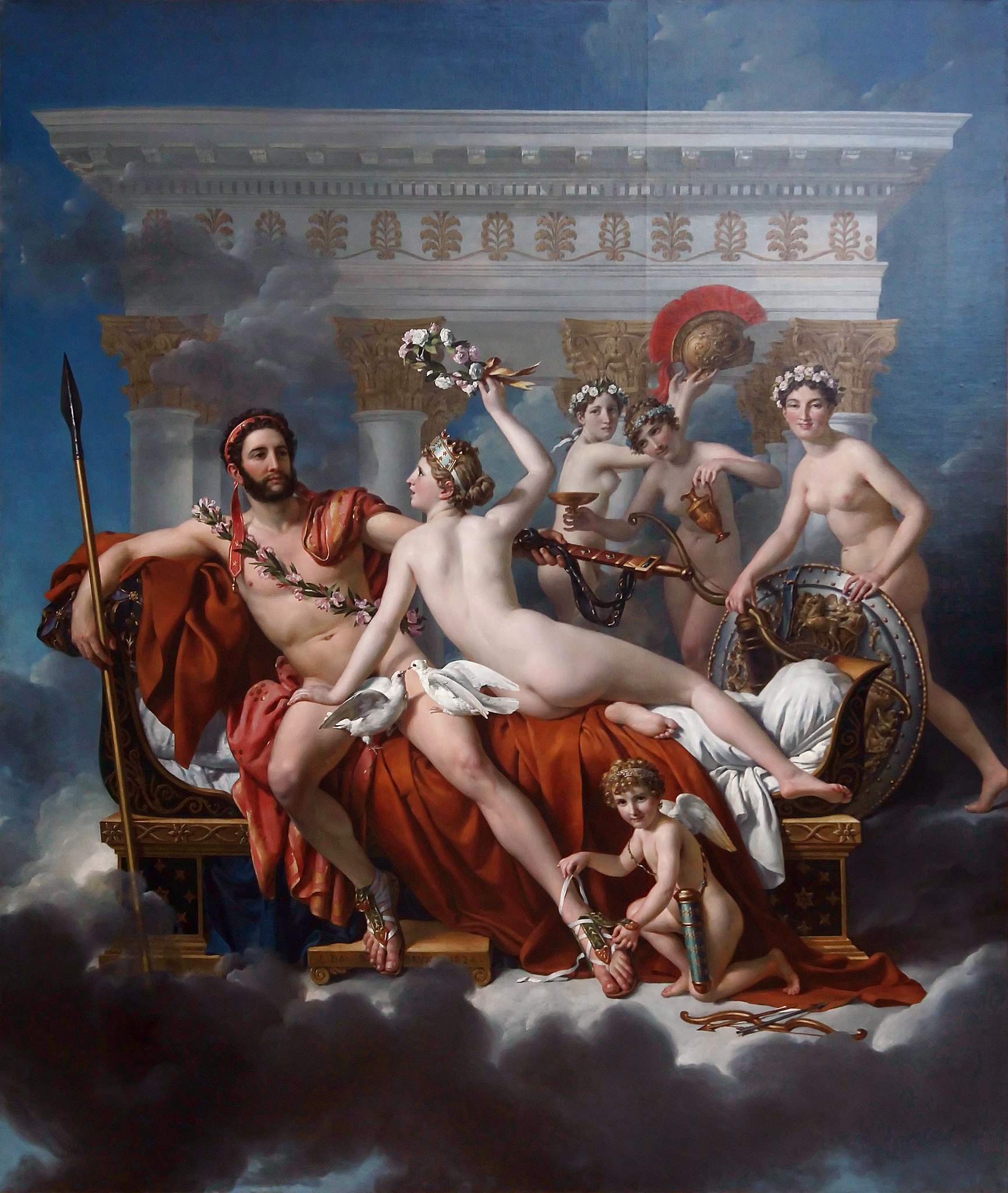 Mars Being Disarmed by Venus, Jacques-Louis David