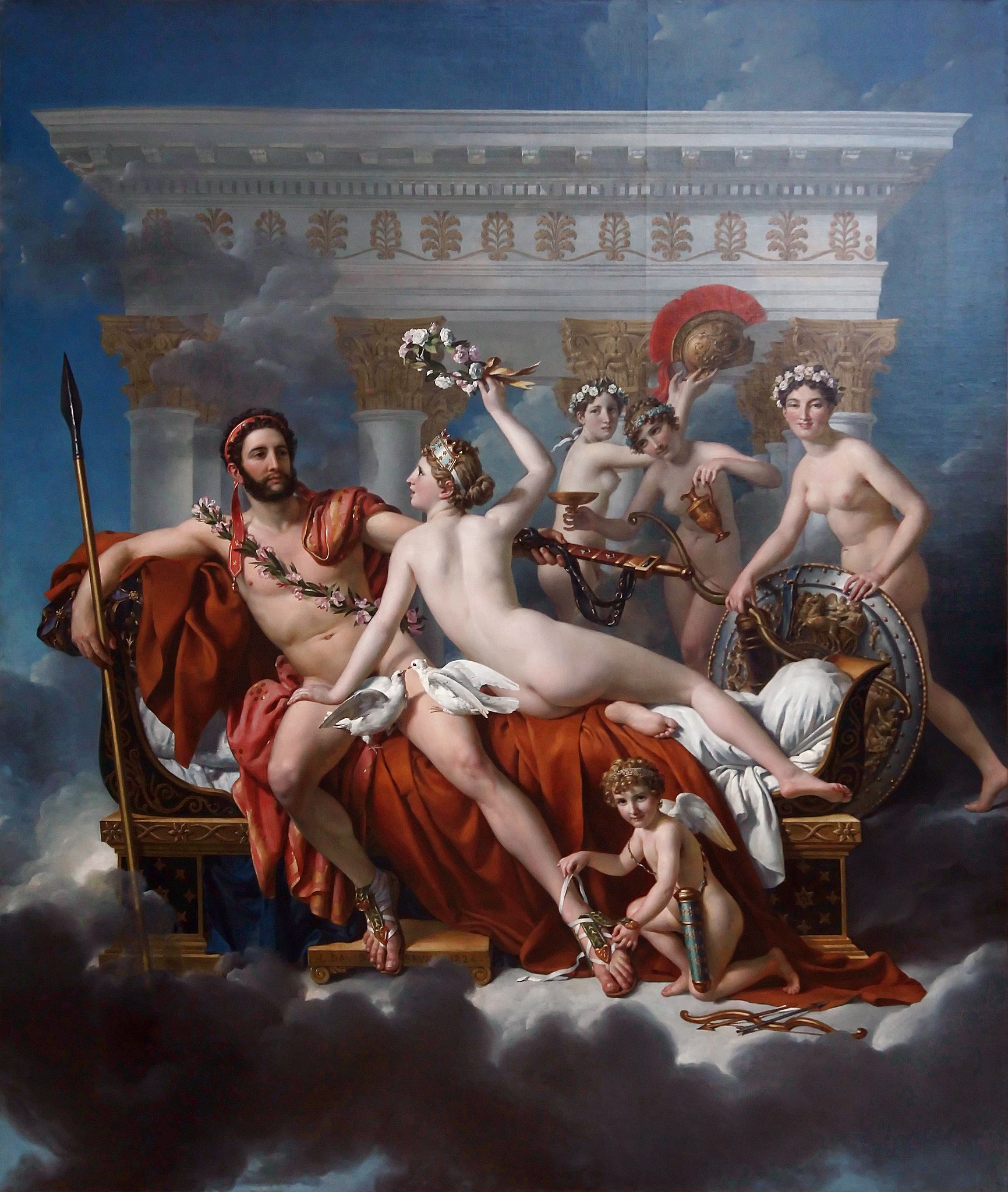 Mars désarmé par Vénus by Jacques-Louis David