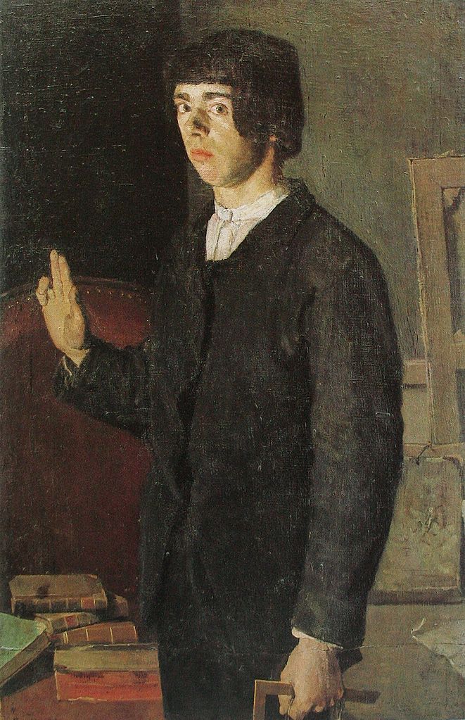 Der Studierende, Selbstbildnis by Ferdinand Hodler