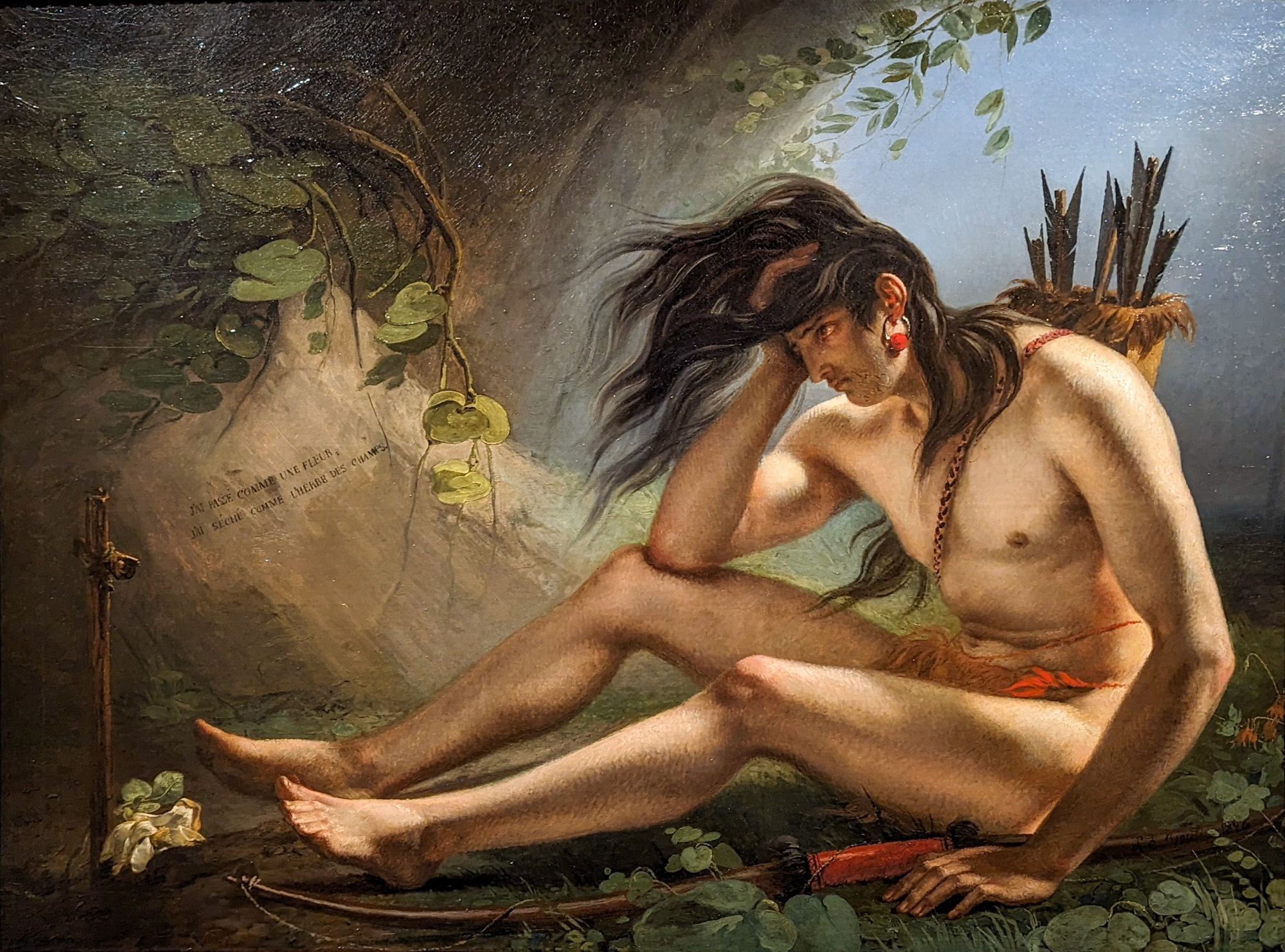 Chactas Meditating on Atala's Tomb by Louis-Édouard Rioult